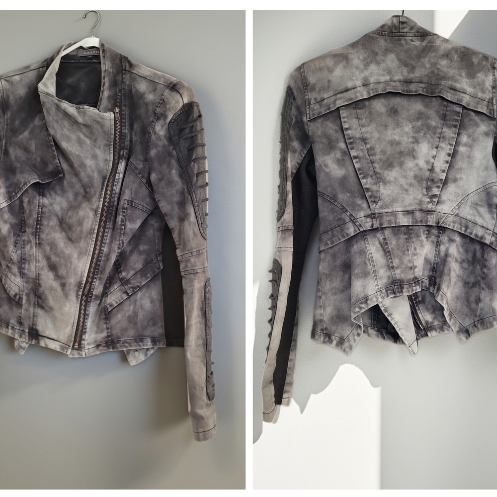 Distressed Gray Jean Jacket